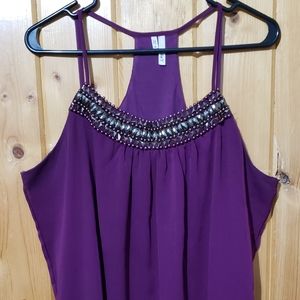 Xl blouse purple with gems